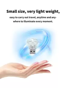 1入組車USB氛圍燈 - 紫色 - 查看 4