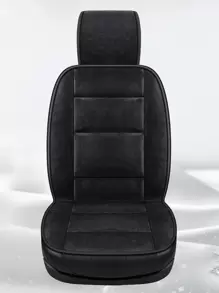 Soft Winter Car Seat Cover - Black - View 2