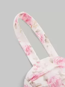 SHEIN MOD Allover Floral Print Ruched Bust Asymmetrical Hem Dress - Multicolor - View 3