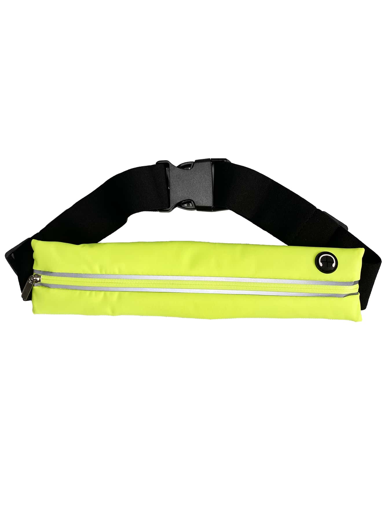 1pc Reflective Detail Earphone Hole Detail Running Bag - Green - View 1