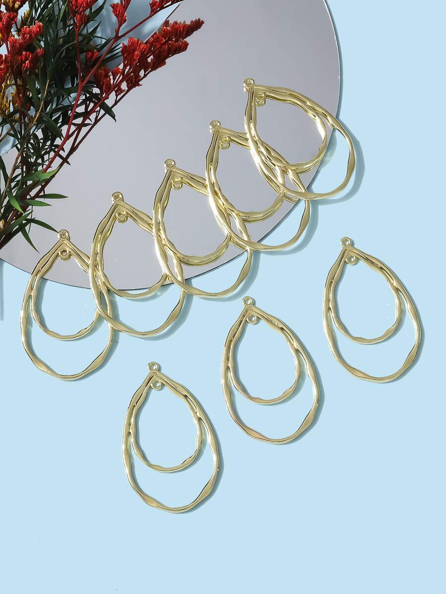 8pcs Water-drop DIY Pendant - Yellow Gold - View 1