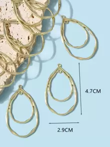 8pcs Water-drop DIY Pendant - Yellow Gold - View 4