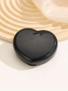 1 set Estuche para lentes de contacto en forma de corazón - Negro - Ver 2