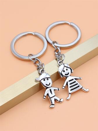 2入組人物墜飾鑰匙圈