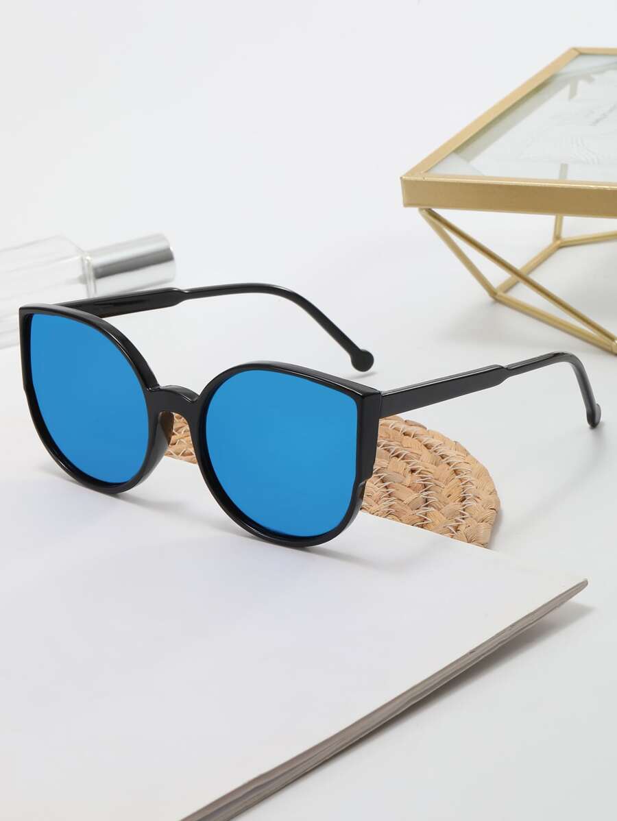 貓眼墨鏡 - 藍色 - 查看 1