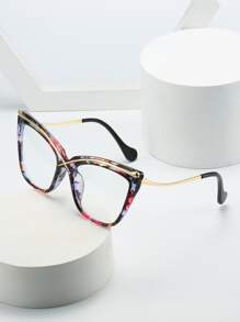 Gafas con patrón de dibujo ojo de gato - Multicolor - Ver 1