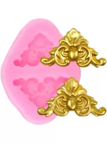 1 pieza Molde de silicona de bricolaje en forma de voluta - Rosa - Ver 1