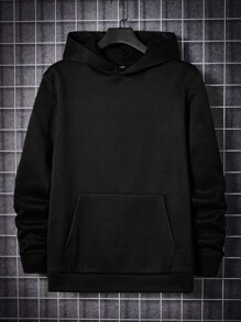 Manfinity Men Figure Graphic Drawstring Hoodie - Black - View 2