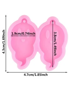 1 pieza Molde de silicona de bricolaje fantasma - Rosa - Ver 2