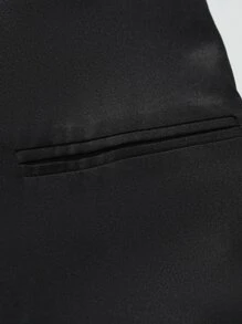 Manfinity Men 1pc Double Breasted Blazer Vest - Black - View 5