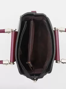 Túi vuông quai đôi họa tiết chữ, quà tặng Ngày của Mẹ cho Mẹ - màu đen - Xem 7