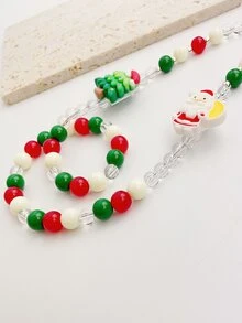 Cadena de mascarilla Papá Noel de Navidad & con diseño de árbol - Multicolor - Ver 6