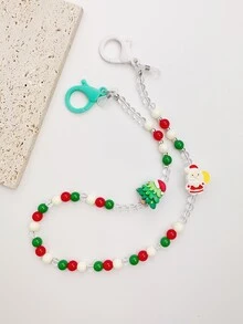 Cadena de mascarilla Papá Noel de Navidad & con diseño de árbol - Multicolor - Ver 7