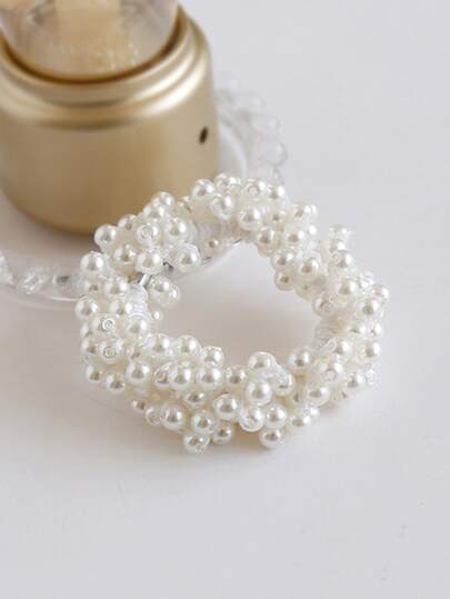 人造珍珠裝飾髮圈