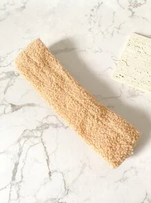 Banda de pelo unicolor de peluche - Caqui - Ver 5