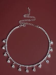 1 Collar De Diamante Completo - Plateado - Ver 1