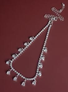 1 Collar De Diamante Completo - Plateado - Ver 5