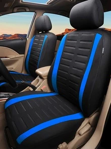 9pcs Two Tone Car Seat Cover - Multicolor - View 3