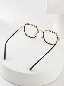 Gafas con montura geométrica - Negro - Ver 3