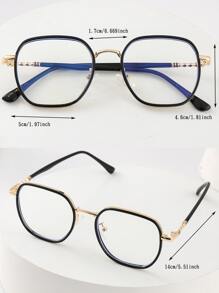 Gafas con montura geométrica - Negro - Ver 4