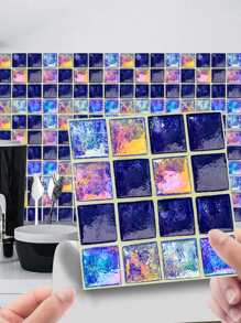 10 miếng dán nhà bếp họa tiết khảm - Nhiều màu - Xem 1