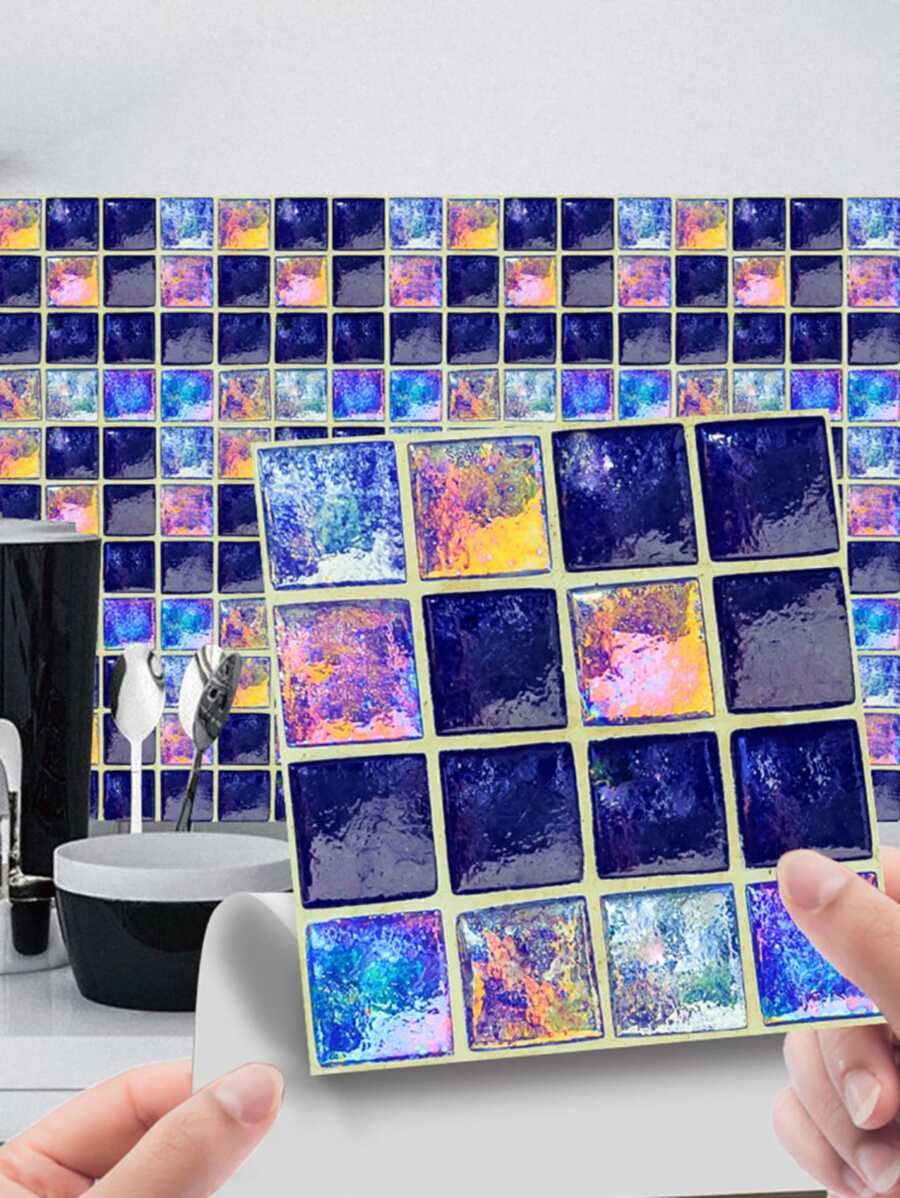 10 miếng dán nhà bếp họa tiết khảm - Nhiều màu - Xem 1