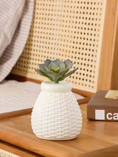 1入組紋理質感塑膠花瓶