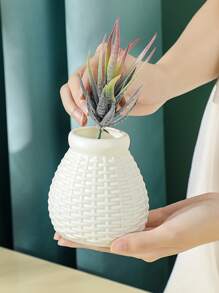 1pc Textured Plastic Vase