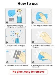 1入組復活節PVC裝飾膜可愛兔子和雞蛋圖案家居裝飾窗貼 - 彩色 - 查看 6