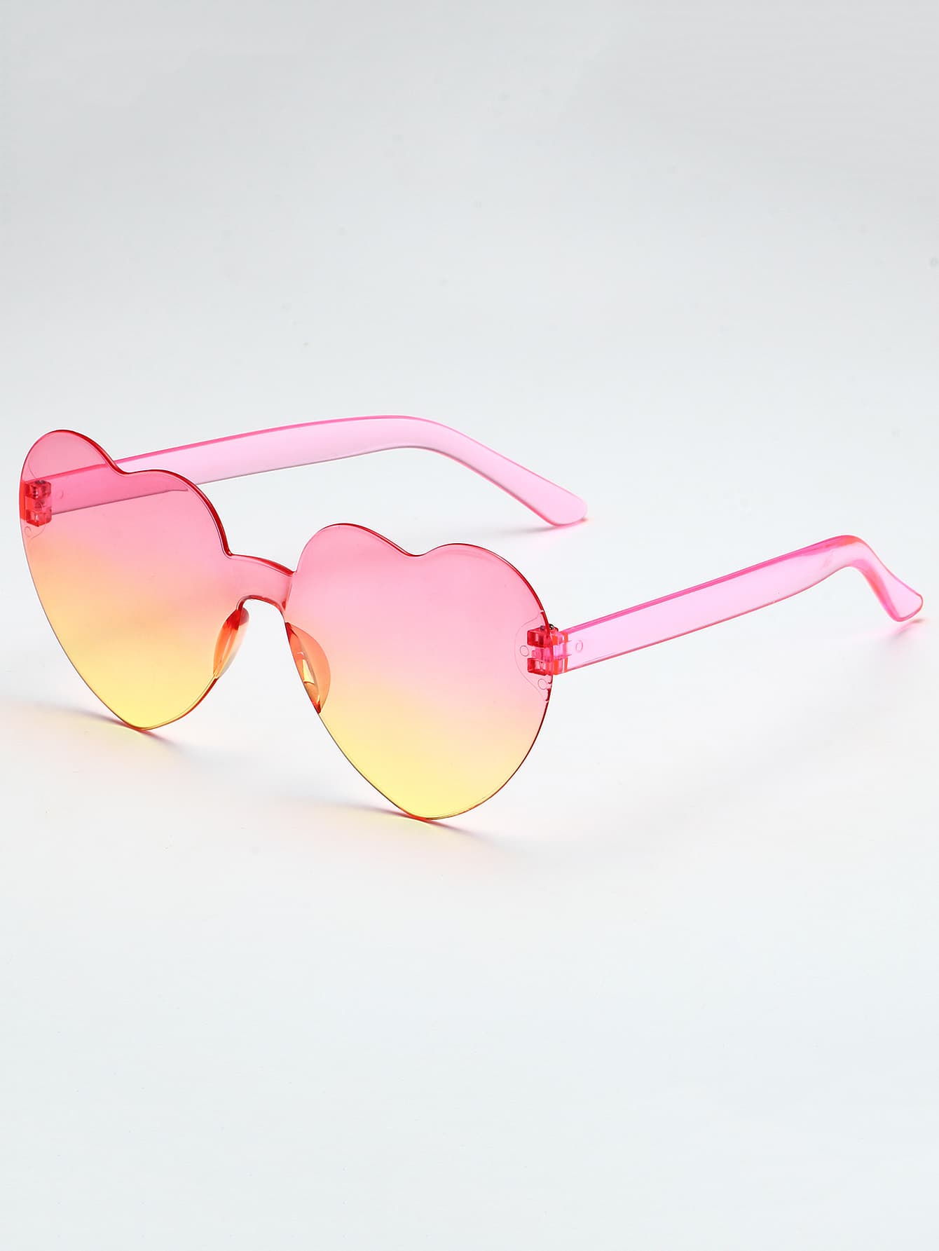 Heart Design Lens Fashion Glasses For Summer Beach Vacation,Outdoor,Travel - Pink - View 1