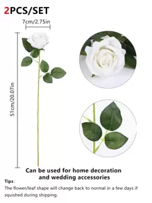 Bó hoa hồng nhân tạo (2/5 bông), bó hoa vải, trang trí tiệc sinh nhật, giỏ hoa cưới, bó hoa cô dâu, trang trí nhà cửa, nhà hàng, phòng ngủ, bệ cửa sổ, trang trí bình hoa, quà tặng ngày Valentine, vườn ngoài trời năm mới, tựu trường. - trắng - Xem 2