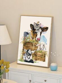 Tranh có khung hoa văn động vật - Nhiều màu - Xem 2