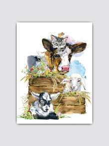 Tranh có khung hoa văn động vật - Nhiều màu - Xem 5