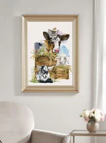 Tranh có khung hoa văn động vật - Nhiều màu - Xem 6