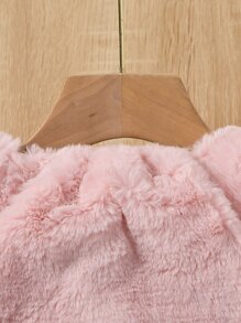 Girls Puff Sleeve Top & Cami Dress - Pink - View 6