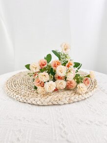 1入組人造花，假繡球花，婚禮路線絲綢花花瓶家居裝飾酒店裝飾情人節禮物生日禮物 - 彩色 - View 5