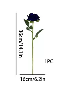 1 件仿天鹅绒单角仿玫瑰，适合家居装饰 - 藏蓝色 - 查看 5