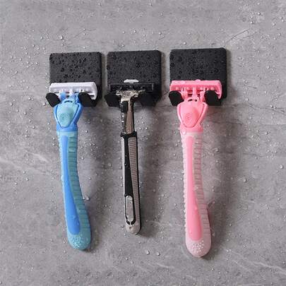 1 cái/2 cái/3 cái Giá treo dao cạo không cần khoan gắn tường, dây nguồn, móc treo quần áo và túi xách