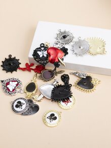 22入組/套隨機心和花DIY吊墜