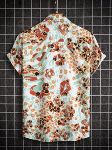 Manfinity Men Graphic Print Shirt Without Tee - Multicolor - View 2