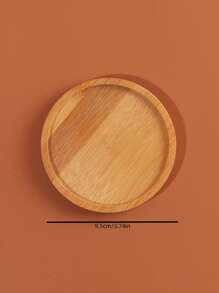 1pc/2pcs/8pcs/12pcs Bamboo Round Coasters, Heat Insulation Mat For Home & Office Desk - Brown - View 2