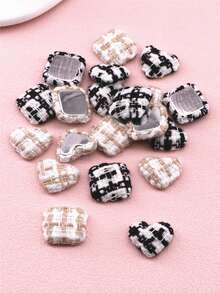 20pcs Square & Heart Shaped DIY Hair Accessory - Multicolor - View 4