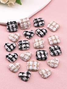 20pcs Square & Heart Shaped DIY Hair Accessory - Multicolor - View 5