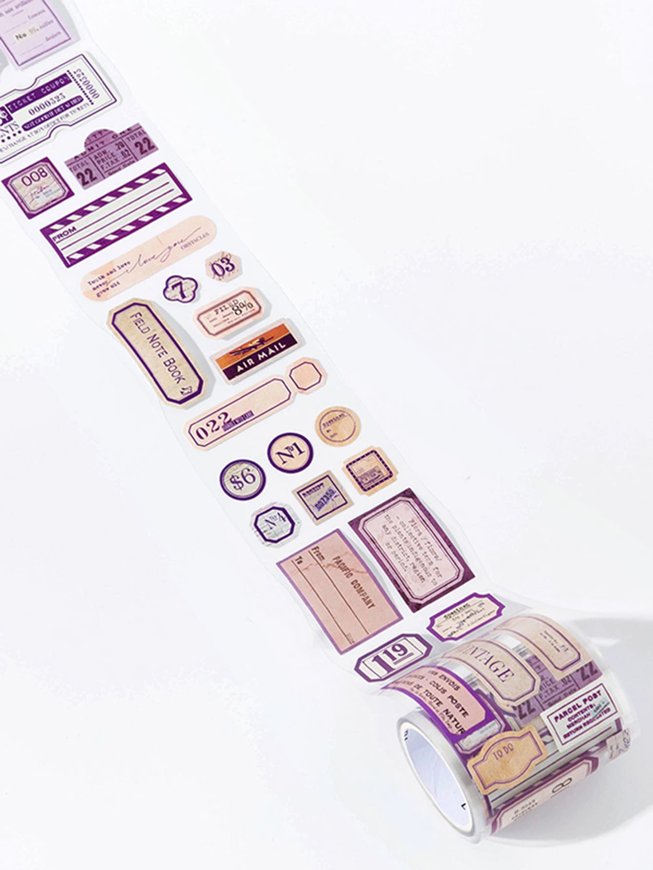 1 cuộn băng Washi hoa văn hỗn hợp - Nhiều màu - Xem 1