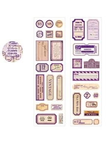 1 cuộn băng Washi hoa văn hỗn hợp - Nhiều màu - Xem 2