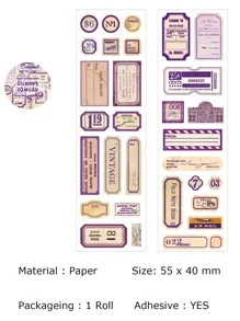 1 cuộn băng Washi hoa văn hỗn hợp - Nhiều màu - Xem 4