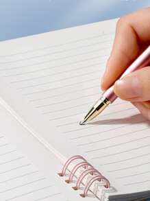 1入組極簡風格線圈筆記本 - 粉色 - 查看 4