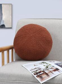 1pc Ball Design Cushion Cover With Filler - Brown - View 1
