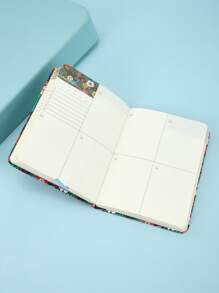 1 pieza Cuaderno con patrón de flor - Multicolor - Ver 3