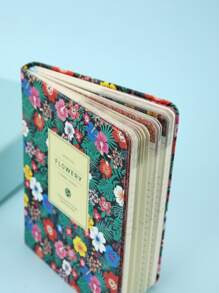 1 pieza Cuaderno con patrón de flor - Multicolor - Ver 4